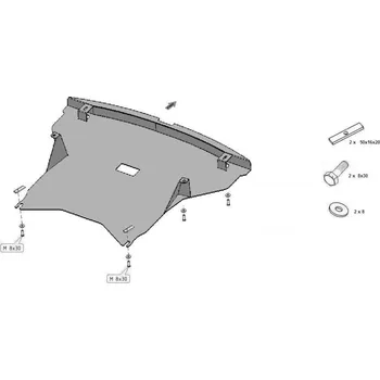 Kryt motoru Kryt pod motor MERCEDES-BENZ C-CLASS Sedan (W203) - Plech - 8595698042149