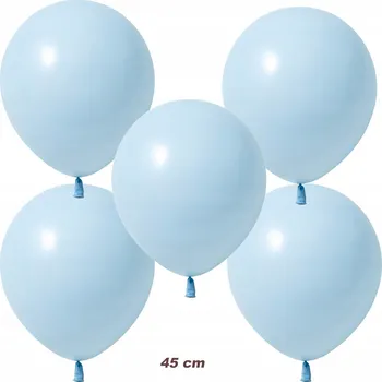 Balónek 5 kusů velké Balónky 18 palců (45 cm) PASTELOVĚ MODRÉ, ideální pro helium