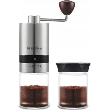 Mlýnek na kávu Ruční mlýnek Silberthal, kovový, stříbrný