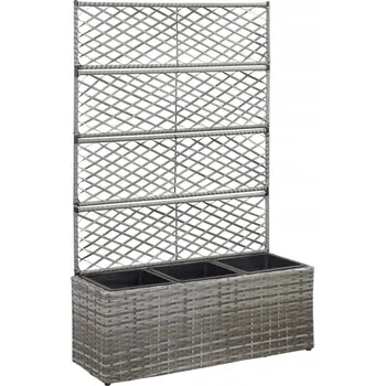 Květináč VidaXL šedý plast Květináč 83 cm x 30 x 130 cm