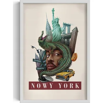 Obraz Dekorativní nástěnný obraz do pokoje Vintage retro styl New York 40x60 cm