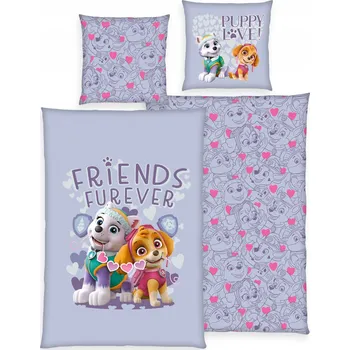 Povlečení Sada povlečení RajskiDomek 140 x 200 cm fialová