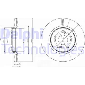 Zavěšení kol KOTOUČE KOTOUČE DELPHI BG4250C