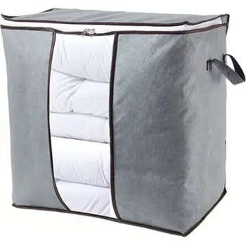 Úložný box TAŠKA OBAL ÚLOŽNÝ BOX NA POVLEČENÍ OBLEČENÍ ŠEDÁ