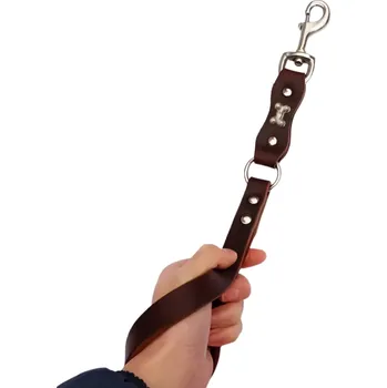 Vodítko pro psa Star BONE Krátke kožené vodítko pro psa