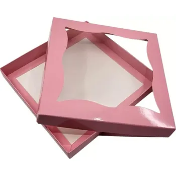 Dárková krabička Ušatá dárková krabička růžová 15x15x2 cm