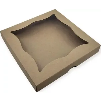 Dárková krabička Ušatá dárková krabička přírodní 15x15x2 cm