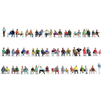 Modelová železnice H0 - Mega set 60 sedících figurek / NOCH 18402