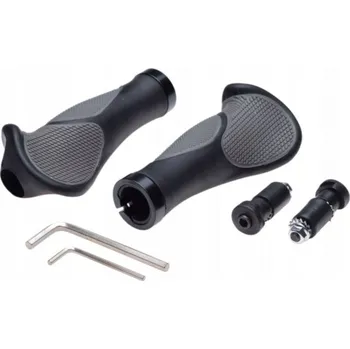 grip Ergonomické Gripy na Řídítka Kola Ergo Trekking Fitness MTB Šedé