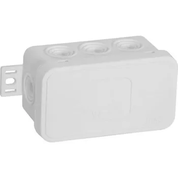 Elektroinstalační krabice Elektroinstalační krabice na omítku, hermetická 80x45x41 IP54 ViPlast 038-01 bílá