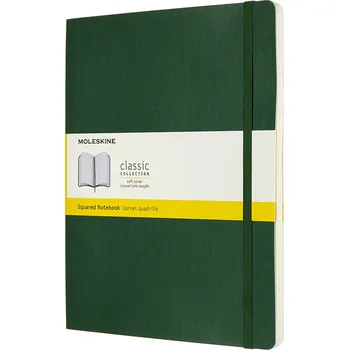 Diář Moleskine, Čtverečkovaný zápisník Moleskine Classic měkká vazba XL 192 stran lesní zelená - Formadore