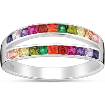 Prsten Stříbrný prsten Azara VÍCEBAREVNÝ 49