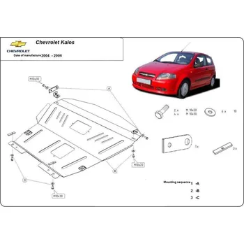 Kryt motoru Kryt pod motor CHEVROLET AVEO / KALOS Sedan (T200) - Plech - 8595698041111