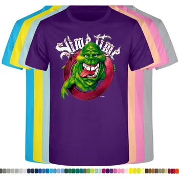 Pánská móda panske-levne-bavlnene-tricko-digi-potisk-krotitele-duchu Barva: Purple - purpurová, velikost: L