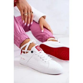 Dámské tenisky Kožené tenisky Big Star JJ274212 a Barva: Červená, Velikost: 37