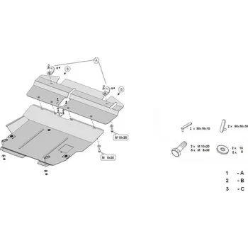 Kryt motoru Kryt pod motor MITSUBISHI OUTLANDER - Plech - 8595698042194