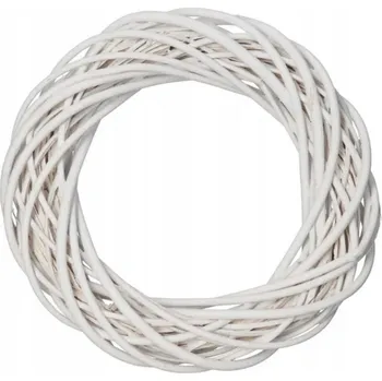Věnec Věnec z proutí ratanový 30 cm bílý, silně pletený