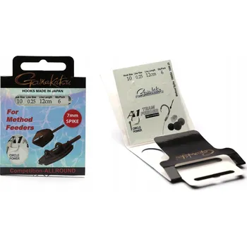 Rybářský háček Gamakatsu Návazce pro method feeder s jehlou 12cm háček 8