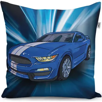 Polštář Dekorační polštář Mustang Modré pozadí - Sablio - 50x50 cm