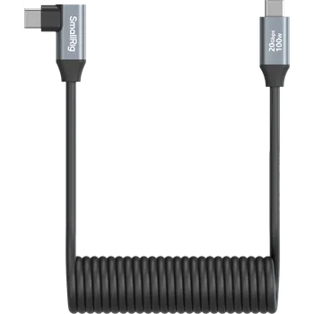 Datový kabel SmallRig 4792 USB-C Straight to USB-C Angled Coiled Data Cable