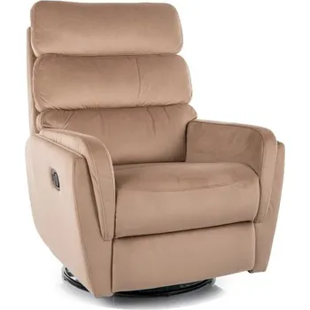 Křeslo Nábytek PEGAS s.r.o. Polohovací otočné křeslo ARGOS VELVET, Béžový Bluvel 28