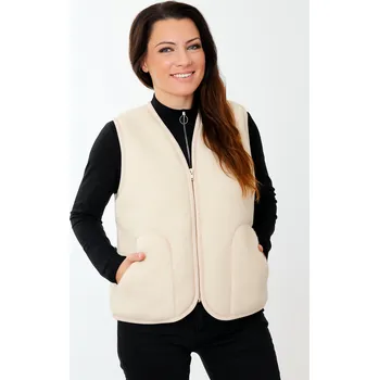 Dámská vlněná vesta Merino vlna - přírodní XL