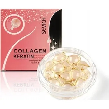 Vlasová regenerace Sevich Kapsle Sérum Olej Keratin Kolagen Pink