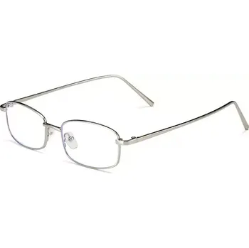 Brýlová obroučka Obdelníkové nedioptrické brýle Rectangle Stříbrné