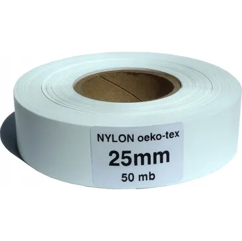 Lepicí páska Nylonová popruhová páska 25 mm / 50 m nylonová role pro štítky a cedulky