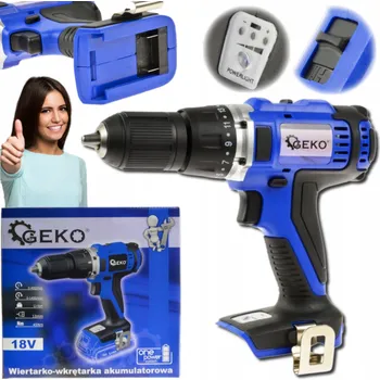 Aku vrtačka Akumulátorový 18V 45 Nm 13 mm 2 rychlostní stupně Lehký Přesný