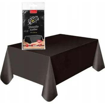 ubrus PLASTOVÝ UBRUS NA OSLAVU VELKÝ 274 x 137 cm ČERNÝ JEDNORÁZOVÝ