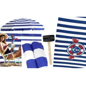 Paraván PLÁŽOVÝ SLUNEČNÍK + PARAVÁN 12M KLADIVO RUČNÍK NA PLÁŽ