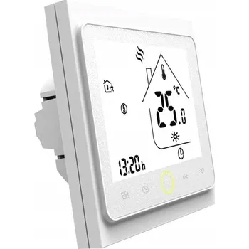 Termostat Termostat pro elektrické topení, 16A, WI-FI čtverec, bílá barva
