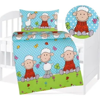 Povlečení Bellatex Dětské povlečení krep Agáta Modrá,Zelená,Bílá