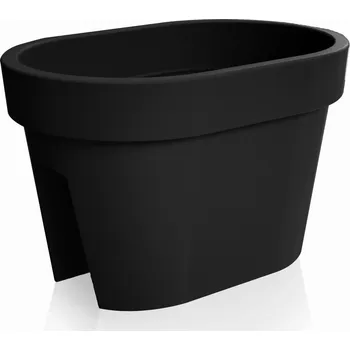 Květináč Plast Květináč černý, šedý Prosperplast 39,6 cm x 26,6 x 25 cm