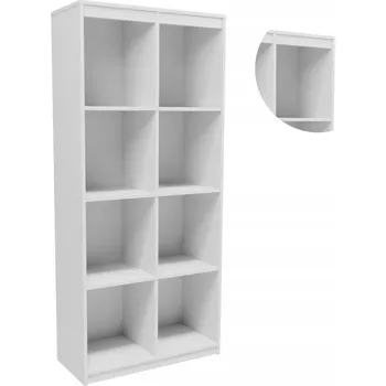 Komoda Regál R808PBIA bílý velký otevřený na knihy skříňka na hračky oblečení