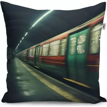 Polštář Dekorační polštář Metro v tmavé stanici - Sablio - 40x40 cm