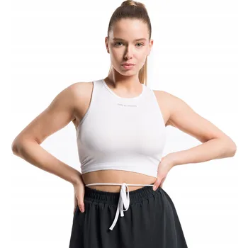 Dámské tričko Dámské tréninkové tílko Gym Glamour Zavazovací bílé M