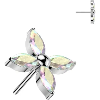 Piercing Atreya Bezzávitová koncovka z titanu větrník Barva: Aurora borealis / duhová