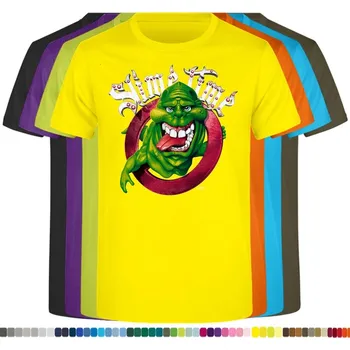 Pánské tričko panske-levne-bavlnene-tricko-digi-potisk-krotitele-duchu Barva: Yellow - žlutá, velikost: XXL