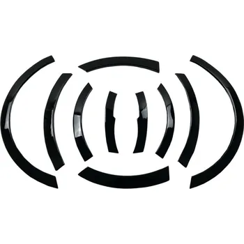 Karosérie Oneway Plastové lemy blatníků pro FORD Transit Custom MK1 Facelift 2018-2022 černý lesk