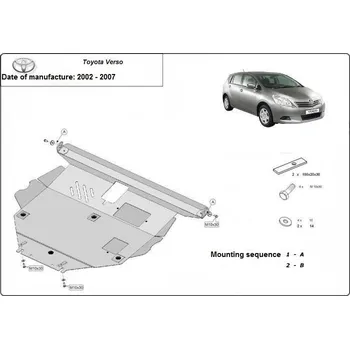 Kryt motoru Kryt pod motor TOYOTA COROLLA Kombi (E12) - Plech - 8595698040855