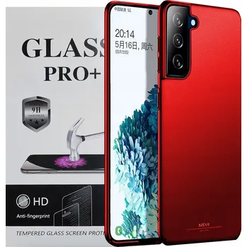 Pouzdro na mobilní telefon Audioimp Zadní Kryt pro Samsung Galaxy S21 červený