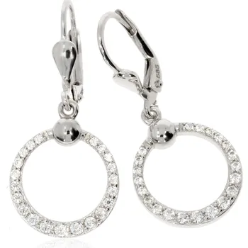 Náušnice Zlatnictví Helios Souprava bílé zlato náušnice se zirkony Šperk: Náušnice, Váha: 2,6g