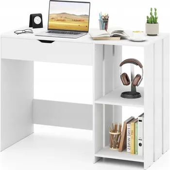 Psací stůl Obdélníkový psací stůl Costway 100 x 49 x 75 cm bílý
