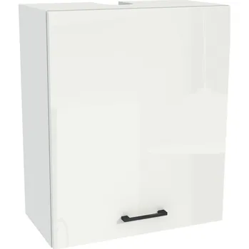 Kuchyňská skříňka Horní kuchyňská skříňka nad digestoř 60/72 CAPRI Bílý lesklý akrylátový přední díl