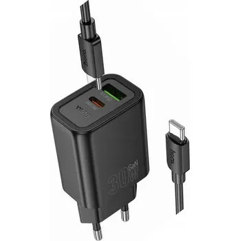 Rychlá USB-C GaN nabíječka 30W s kabelem pro Motorola Moto Edge 50 Fusion