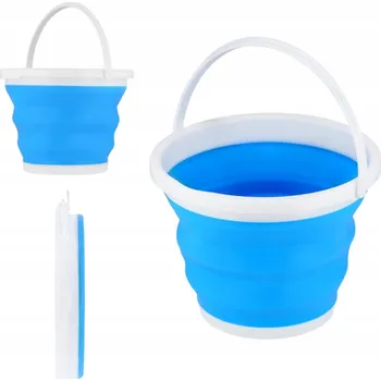 kbelík Modré skládací vědro na mytí, turistické kempingové vědro 10L