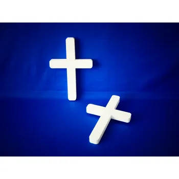 Polystyrenový kříž EPS: Zvolit variantu Kříž - výška / šířka / síla: velký - 300 / 190 / 20 mm