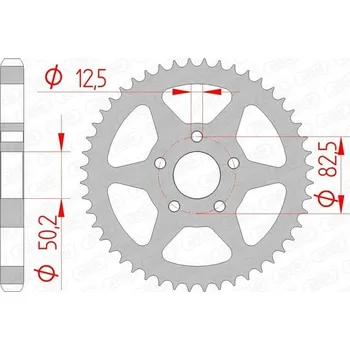 Nářadí na motocykly Ocelová zadní rozeta Afam 92803 48 zubů, rozměr 530